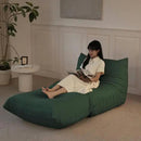Luxury Ottomans, Modern Square Foot Rest for Sofa Couch Chair, Lazy Floor Seating, Fireside Bean Bag Chair, Tatami Sofa Lounger for Living Room, Bedroom, Office, Green by CozyNest Decor