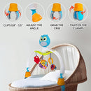 Baby Stroller Arch Toy with Relaxing Music & Lights - Adjustable Activity Arch & Play Accessories - Baby Bouncer Toy Bar, Carseat, Crib, Stroller Hanging Toys for Infants 0 Months Old & Up by TinyTreasures Baby Boutique