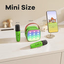 YLL Mini Karaoke Machine for Kids Adults, Portable Bluetooth Speaker with 2 Wireless Microphones, Birthday Gifts Toys for Girls Boys Ages 3, 4, 5, 6, 7, 8, 9,10,11,12+ Years Old Toddler (Green) by TinyTreasures Baby Boutique