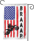 Braaap Motocross Dirt Bike American Flag Garden Flag 12x18 Inch Outdoor Decoration Banner House Flags Yard Farmhouse Garden Deco Indoor Sign, Colour6 by GreenHaven Gardens