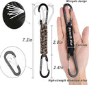 BRAVESHINE Paracord Keychain Carabiner Clip, D Ring Lanyard Hanger Stroller Hook for Water Bottle, Key, Backpacks, Men, Women by TinyTreasures Baby Boutique