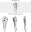 TOETOL Outdoor Garden Statues Praying Angel Statue 31.1" Grave Decorations Magnesium Oxide Stone Grey Yard Patio Deck Home Entryway Hallway Sculpture by GreenHaven Gardens