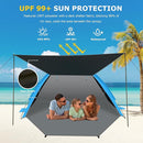 Gorich Beach Tent with Canopy - Easy Setup 3-4/5-6/7-8 Person Portable Sun Shelter, UPF 50+ UV Protection Sun Shade, Lightweight & Compact Beach Cabana for Family Travel by TinyTreasures Baby Boutique