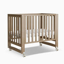 EvoNest Baby Crib, 6 in 1 Convertible Mini Crib with Wheels, 100% New Zealand Wood Growing Bed, 4 Adjustable Mattress Height，Walnut Brown (Walnut Brown) by TinyTreasures Baby Boutique