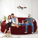 Bean Bag Chair for Adults 7FT,Soft Removable Cover for Teens/Girls Bedroom,Fluffy Giant Round Floor Beanbag Lounger Chairs (No Filler,Claret) by CozyNest Decor
