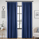 ANRODUO Back Tab Blackout Curtains for Bedroom Living Room, Rod Pocket Pinch Pleated Thermal Insulated Room Darkening Curtains 90 Inches Long 2 Panels, Navy Blue, 42 x 90 Inch by TinyTreasures Baby Boutique