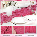 Hot Pink 6 Pack Cheesecloth Table Runner 10FT Boho Fabric Rustic Cheese Cloth Table Runner for Wedding 20 x 120 Inch Long Bridal Shower Baby Shower Gauze Sheer Birthday Party Table Decorations by CozyNest Decor