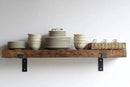 Urban Legacy Reclaimed Barn Beam Deep Shelves | Deep Shelves with Brackets Included, Set of 2 | (Natural Full Profile Bracket, 48" x 11" x 3") by CozyNest Decor