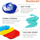 Shuttle Art Acrylic Paint, 12 Colors Acrylic Paint Large Bottle Set, 473ml/16oz Each, Rich Pigments, High Viscosity, Bulk for Artists, Beginners and Kids on Rocks Crafts Canvas Wood by TinyTreasures Baby Boutique