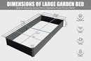 Domi Galvanized Raised Garden Bed, Outdoor Planter Garden Boxes Large Metal Planter Box for Gardening Vegetables Fruits Flowers, Dark Grey(6x3x1ft) by GreenHaven Gardens