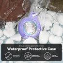 Upgrade Waterproof 4 Pack Airtags Holder with Apple Airtags Keychain, Hard PC Air Tag Case, Anti-Scratch & Shock Air tag Holder, Men's Women's Keyrings & Keychains -Rose Red+Purple+Blue+Green by TinyTreasures Baby Boutique
