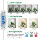 Floor Grow Lights for Indoor Plants, Full Spectrum Plant Light with 68" Stand for Growing Large Tall Plants, Halo Plant Grow Light with 6/12/16H Timer, 3 Light Modes Indoor Plant Light by GreenHaven Gardens