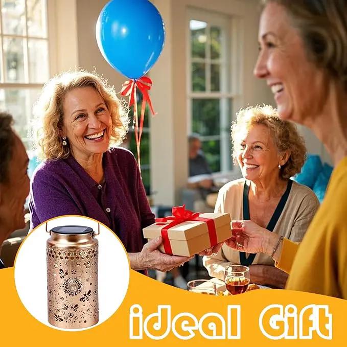 4 Pack Bee Solar Lanterns Outdoor Waterproof, Metal Hanging Lights Decorations for Garden Yard Lawn Patio, Bee Gifts for Women Mom Grandma Aunt Mother in Law Christmas, photo 6 of 7