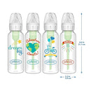 Dr. Brown's Natural Flow Anti-Colic Options+ Narrow Baby Bottle, Dream Adventure, 8 oz/250 mL, with Level 1 Slow Flow Nipple, 0m+, 4 Count (Pack of 1) by TinyTreasures Baby Boutique