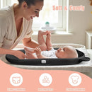 Changing Pad, Wipeable Diaper Changing Pad with Safety Belt for Changing Table, Nursery, Dresser, EVA Non-Slip Baby Changing Table Pad, Black by TinyTreasures Baby Boutique