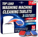 Washing Machine Cleaner Tablets 14 Pack for HE Top Load - Eco Friendly Washer Machine Cleaning Tablets - 3 Layers Septic Safe Wash Machine Full Deodorizer Descaler Protector - 1 Plus Year Supply by CozyNest Decor