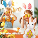 Brightever Outdoor Solar Garden Statues, Bunny with Easter Egg and 9 RGB LED Lights, Outdoor Figurine Lights - Solar Powered Garden Sculpture Easter Gifts for Kids, Women, Wife, Birthday by GreenHaven Gardens