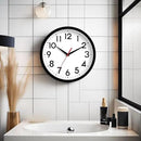 Wall Clock Small Analog 8 Inch Silent Non Ticking Battery Operated Modern Simple Decorative for Kitchen Office Bedroom Bathroom Living Room(Black) by CozyNest Decor