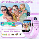 Waterproof Smart Watch for Kids Gift for Girls Age 5-12 with 32 Games, Dual Camera, Habit Tracking, Music Player, Video, Alarm Clock, HD Touchscreen Kids Smart Watch Birthday Toys for 6 7 8 9 Year Old by TinyTreasures Baby Boutique