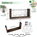Ivolador Wall Hanging Plant Propagation Station,Bulb Plant Terrarium with Wooden Stand,Unique Gardening Gifts for Women Plant Lovers,Hydroponic Indoor Planter Home Office Decor-3 Bulb Glass Vases by GreenHaven Gardens