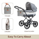Mancro Insulated Breastmilk Cooler Bag Fits 4 Baby Bottles Up to 9 Ounce，Compact Baby Bottle Travel Bag with Ice Pack for Nursing Mom, Grey by TinyTreasures Baby Boutique
