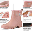 HISEA Women's Ankle Rain Boots Waterproof, Fashion Short Garden Shoes Anti-slip for Women with Comfortable Insole by GreenHaven Gardens