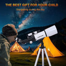 PISEZ 70400 Telescope for Adults & Beginner,70mm Aperture 400mm AZ Mount Astronomical Refracting Telescope for Kids Beginnerswith Carry Bag, Phone Adapter by TinyTreasures Baby Boutique