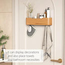 Coat Rack Wall Mount with Hidden Hooks Entryway Hanging Shelf Modern Wood Coat Hanger for Bedroom Kitchen Hallway Bathroom (Oak, 16.6 Inch Long) by CozyNest Decor