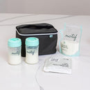 Motif Luna Double Electric Breast Pump Bundle with Luna Cooler Set and Milk Storage Bags, 6 oz - 100 Count - Milk Freezer Bag with Easy Pour Spout by TinyTreasures Baby Boutique