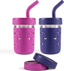 Pandaloo® Smoothie Cups for Kids - Stainless Steel Toddler Tumbler with Straw, Sippy Cup for Smoothies - BPA-Free, Toddler Snack Cups, 10 oz by TinyTreasures Baby Boutique