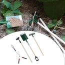 SG Store 11Pcs 1:12 Dollhouse Working Accessories Dolls House Miniature Garden Set Shovel Rake and Spade Watering Can Pulling Cart Mini Cart Garden Tools by TinyTreasures Baby Boutique