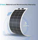 Renogy Flexible Solar Panel 100 Watt 12 Volt Monocrystalline Semi-Flexible Bendable Mono Off-Grid Charger for Marine RV Cabin Van Car Uneven Surfaces by CozyNest Decor
