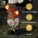 Garden Gnome Statues Outdoor Decor, Solar Gnomes with LED Lighted Flowers, Solar Resin Garden Outdoor Statue Sculpture, for Woman Gift Home and Garden Decor by GreenHaven Gardens