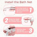Baby Bathtub, Collapsible Newborn Bathtub for Infant to Toddler 0-24 Months with Soft Cushion and Thermometer,Portable Travel Newborn Tub with No-Slip Feet, Baby Shower Gifts,Pink by TinyTreasures Baby Boutique