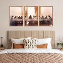 Aurlan Jesus Last Supper Bible Story Wall Art(16"x24"), 3PCS Boho Christ Christian Easter Gifts Canvas Artwork, Neutral Spiritual Religious Faith Decor Prints for Office Home by CozyNest Decor