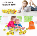 LovesTown Mini Stress Balls, 36PCS 2Inch Smiley Face Stress Balls Yellow Funny Foam Stress Relief Toys for School Carnival Reward Student Prizes by TinyTreasures Baby Boutique