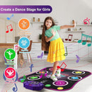 Flooyes Dance Mat Toys for 3-12 Year Old Kids, Electronic Dance Pad with Light-up 6-Button Wireless Bluetooth, Music Dance with 5 Game Modes, Birthday Toys Gifts for 3 4 5 6 7 8 9 10+ Year Old Girls by TinyTreasures Baby Boutique
