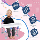 Portable Baby Booster Seat with Tray, Toddler Booster seat for Dining, Camping, Travel, Baby Beach Chair 6 Months to 3 Years Old Indoor Outdoor Use CH2408 by TinyTreasures Baby Boutique