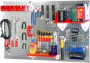 Wall Control 30WRK400GVR 4-Feet Metal Pegboard Standard Tool Storage Kit with Galvanized Toolboard and Red Accessories by GreenHaven Gardens