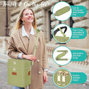 PIIOSER Breastmilk Cooler Bag with Ice Pack Fits 6 Baby Bottles Up to 9 Ounce, Insulated Baby Bottle Tote Bags, Double Layer Waterproof Leak-Proof with Shoulder Strap for Nursing & Working Mom (Green) by TinyTreasures Baby Boutique