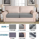 H.VERSAILTEX Super Stretch Individual Seat Sofa Covers Slipcover Sets Thick Jacquard Textured Twill Fabric (2 Piece Large Sofa Cushion Covers, Dove) by CozyNest Decor