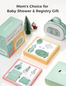 Momcozy Core Baby Kit, Baby Shower & Registry Essential Kit for Grooming&Health&Cleansing Care, Includes Nail File Kits, Nasal Aspirator, Gas Relief Tubes, Bath Brushes, Toothbrush, Comb, Storage Case by TinyTreasures Baby Boutique
