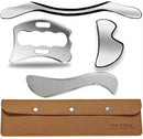 4 in 1 Stainless Steel Muscle Scraper Tool Set, IASTM Physical Therapy Massage Tools, Gua Sha Massage Scraping Tool with Storage Case by CozyNest Decor