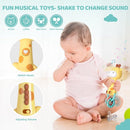 Orzbow Giraffe Teether Toy, Baby Teething Toys & Rattle Ligh-Up, Musical Baby Toy 3-6-12-18 Months, Easy to Grip Sensory Toys for Toddlers Bpa-Free, Boy Gir Birthdays Gift by TinyTreasures Baby Boutique