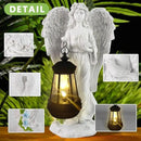 Solar Angel Garden Statue, Angel Figurine Outdoor Decor with Warm White Solar Lantern Garden Angel Figurine Outdoor Statue Waterproof Angel Sculpture Lawn Yard Art Patio Ornament Housewarming Gift by CozyNest Decor