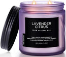 M&SENSE Soy Candles for Home Scented, 11.6oz Lavender Citrus Scent Aromatherapy 70H Burn Time, Stress Relief Gifts for Mom Girlfriend Teacher, Medium Jar Candle for Spa, Bath, Yoga by CozyNest Decor