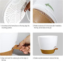 Large Self Watering Pots, 12/10/9 Plastic Planters with High Drainage Holes and Deep Reservoir for Indoor Outdoor Garden Plants and Flowers, White with Brown by GreenHaven Gardens