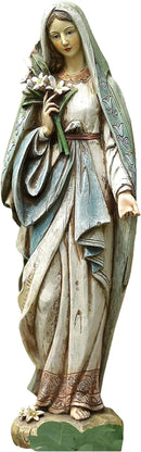 Blessed Virgin Mary Mother Madonna Lilies Garden Statue by GreenHaven Gardens