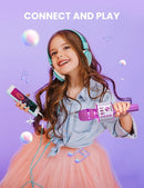 BONAOK Wireless Bluetooth Karaoke Microphone, Portable Toy Microphone for Singing, Gifts to Girls Boys Kids Adults All Age Q37（Bright Purple） by TinyTreasures Baby Boutique