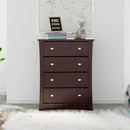 Storkcraft Crescent 4 Drawer Chest (Espresso) – GREENGUARD Gold Certified, Easy-to-Match Chest of Drawers for Nursery and Kids Bedroom, Dresser Organizer for Children’s Bedroom by TinyTreasures Baby Boutique